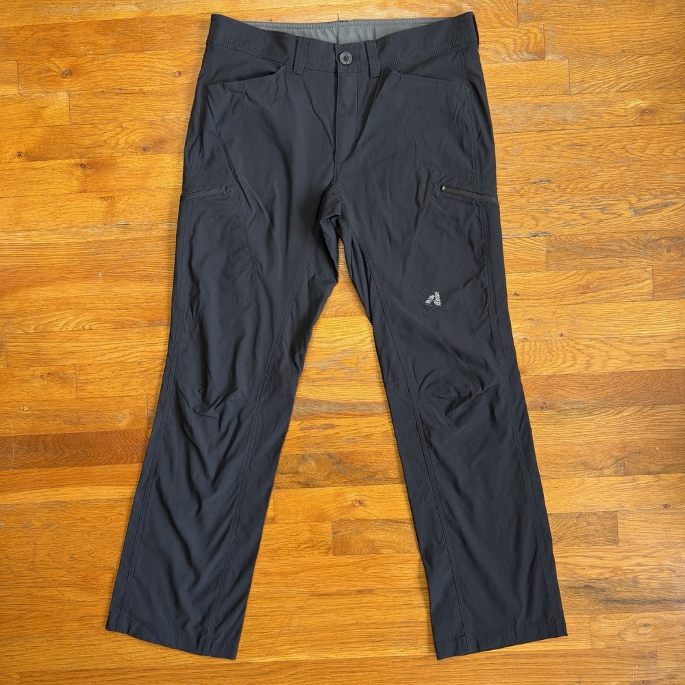 Eddie Bauer First Ascent Guide Pro Tech Pants Mens 35x32 Black UPF Performance